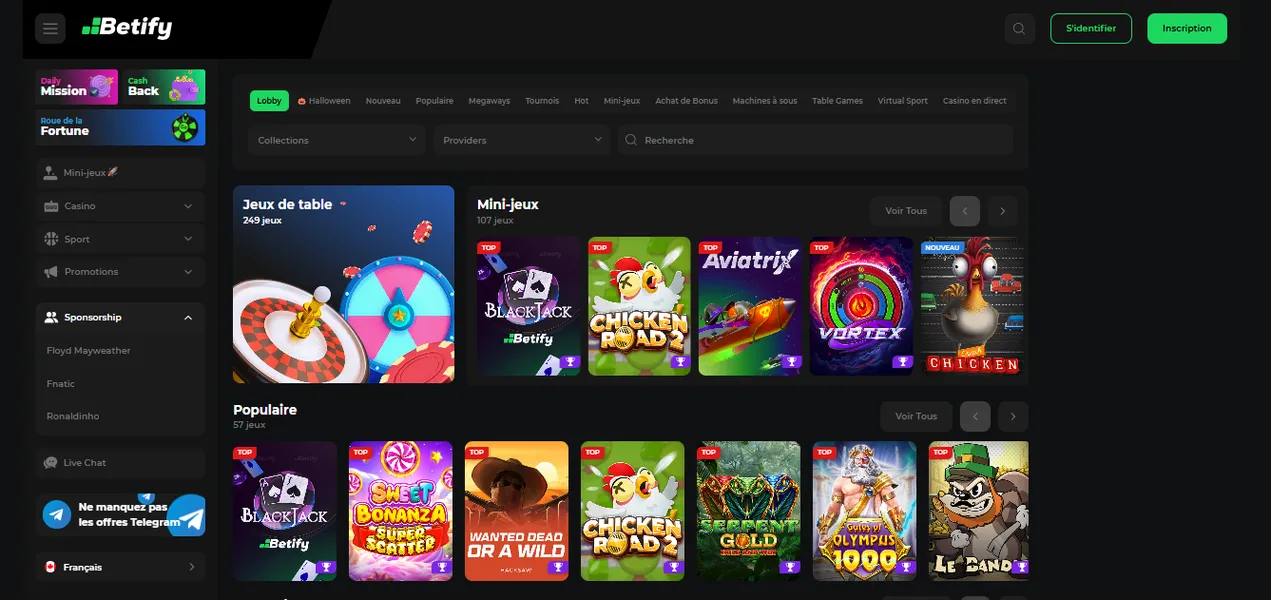 Application mobile Betify pour iOS et Android